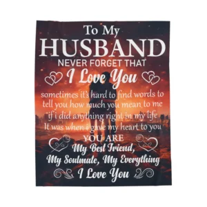 To My Husband | Velveteen Plush Blanket
